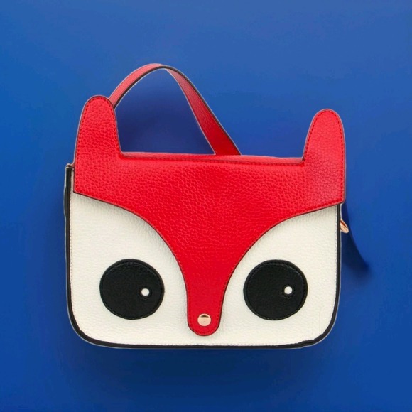 Whimsical Fox Crossbody Bag Faux Leather Animal Purse Y2K Cute Kawaii Woodland - Picture 1 of 3